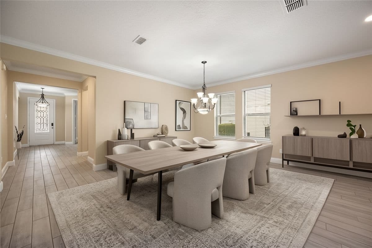 Living room with modern furniture after AI virtual staging